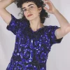 Alvine vintagesilkkipaljettipusero