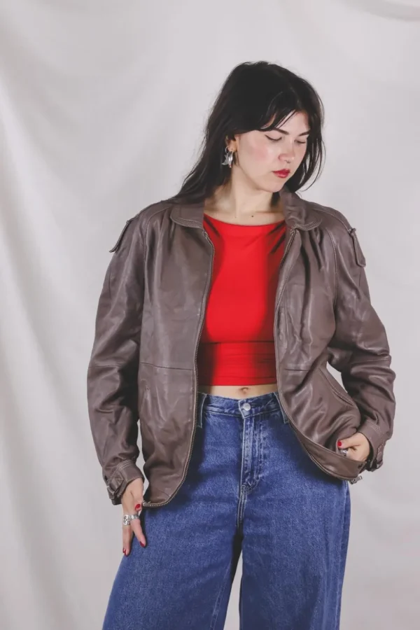Enya vintagenahkatakki