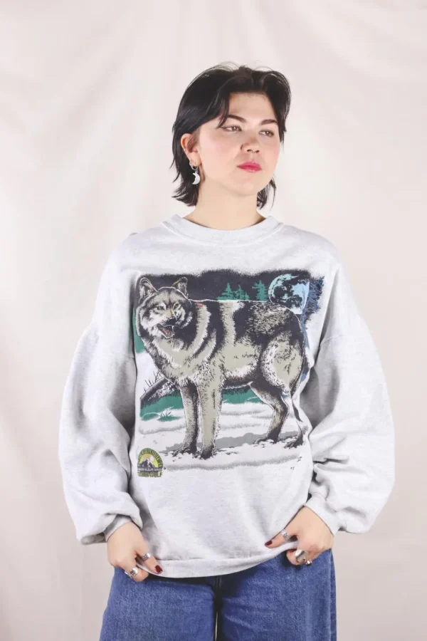 Grey wolf 90-luvun vintagecollege