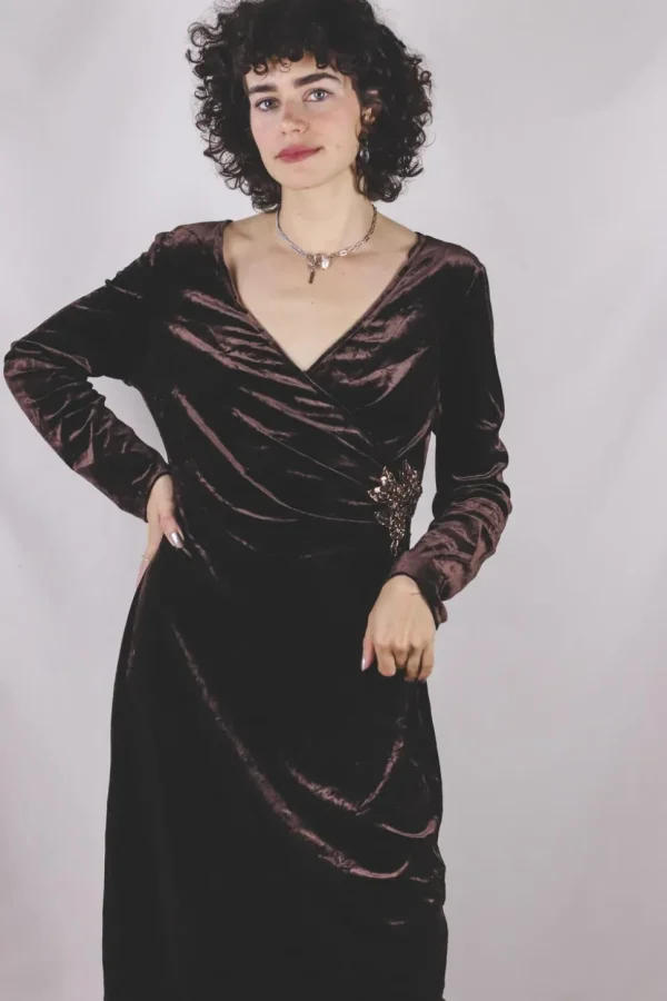 Liz vintagesamettimekko