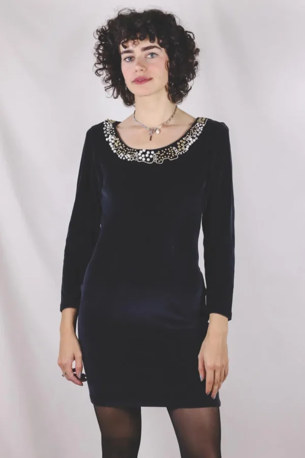 Lorna vintagesamettimekko
