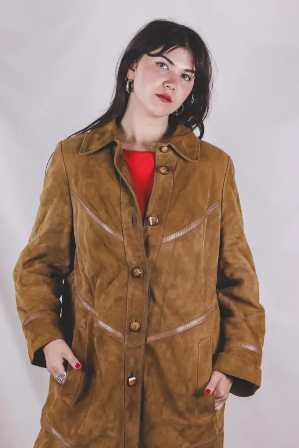 Melida vintagemokkanahkatakki