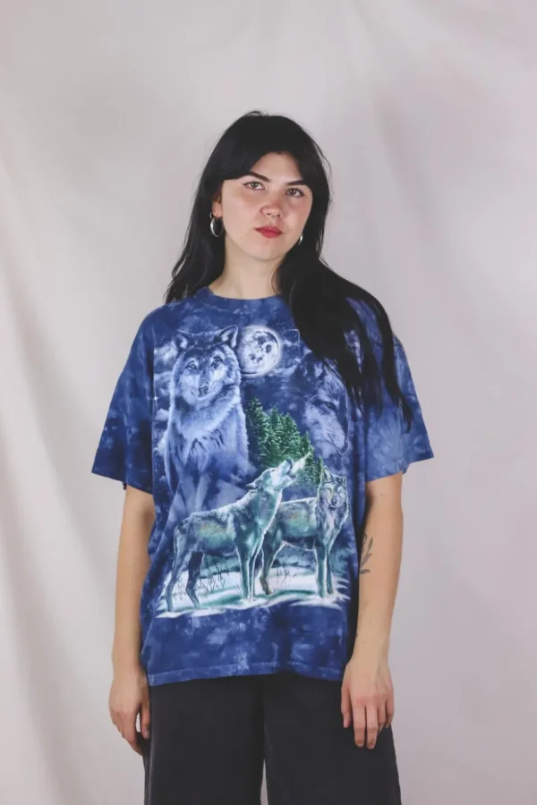 Night wulfas vintage t-paita