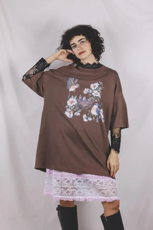 Pretty birds vintage t-paita