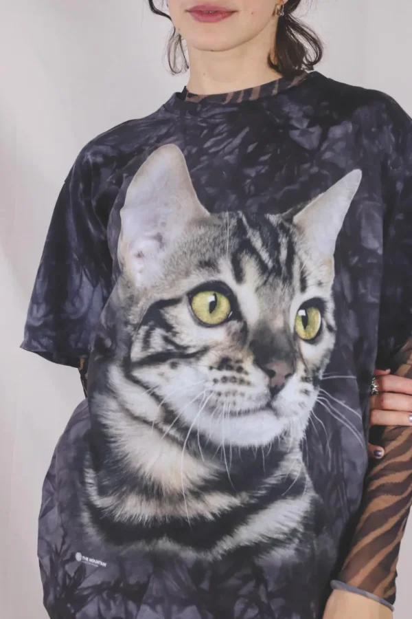 Pretty cat vintage t-paita