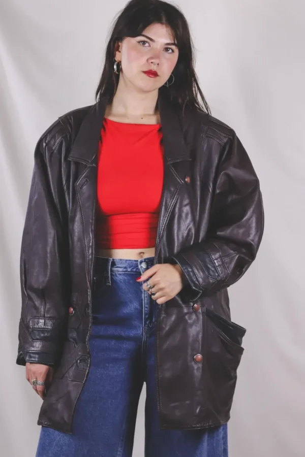 Velida vintagenahkatakki